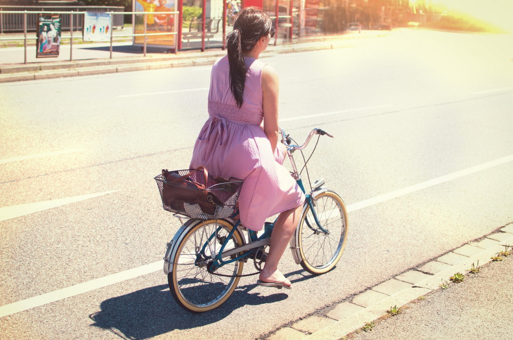 A women on a cycle